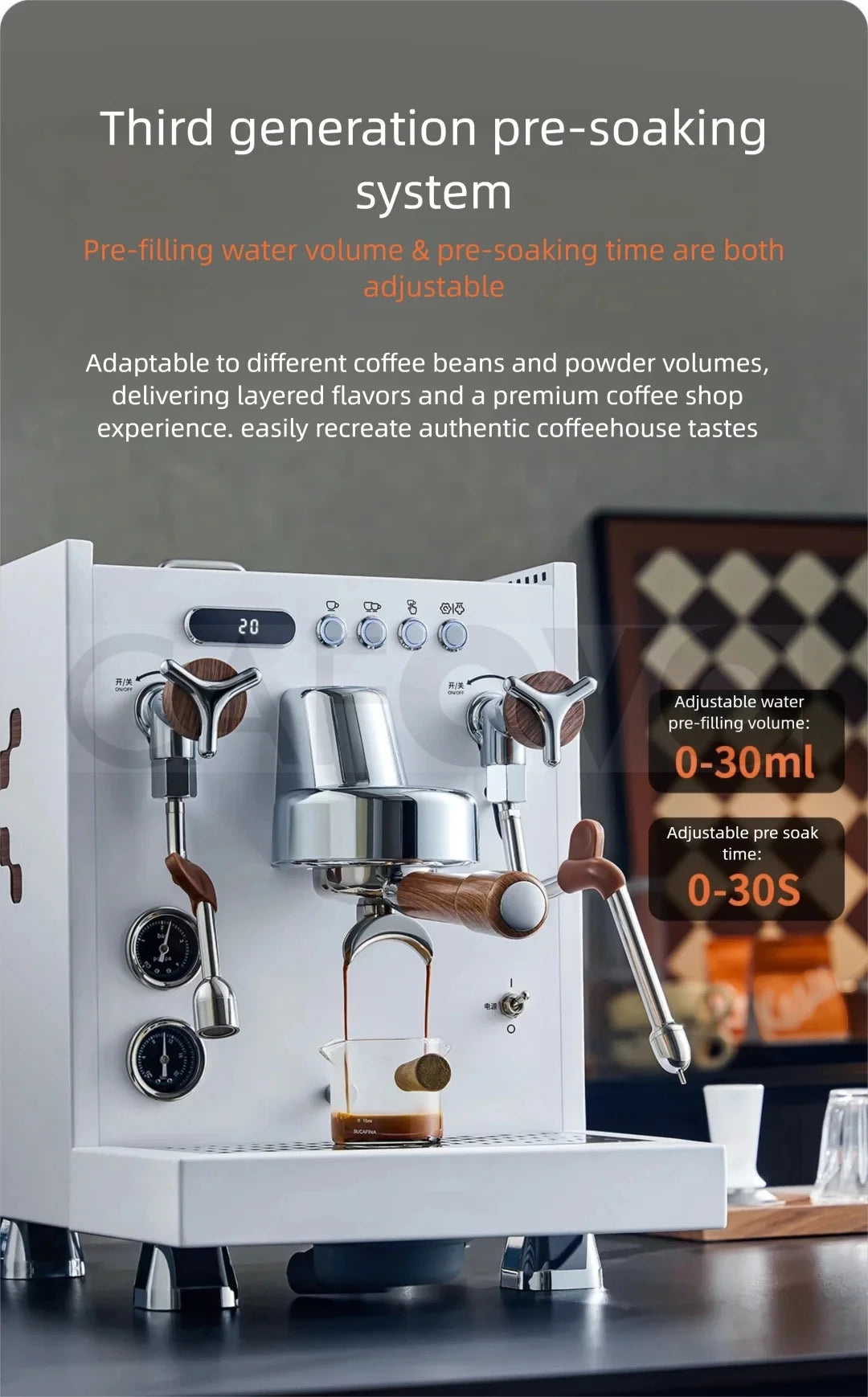 Cafovo K7pro E61 Dual Boiler Commercial Espresso Machine