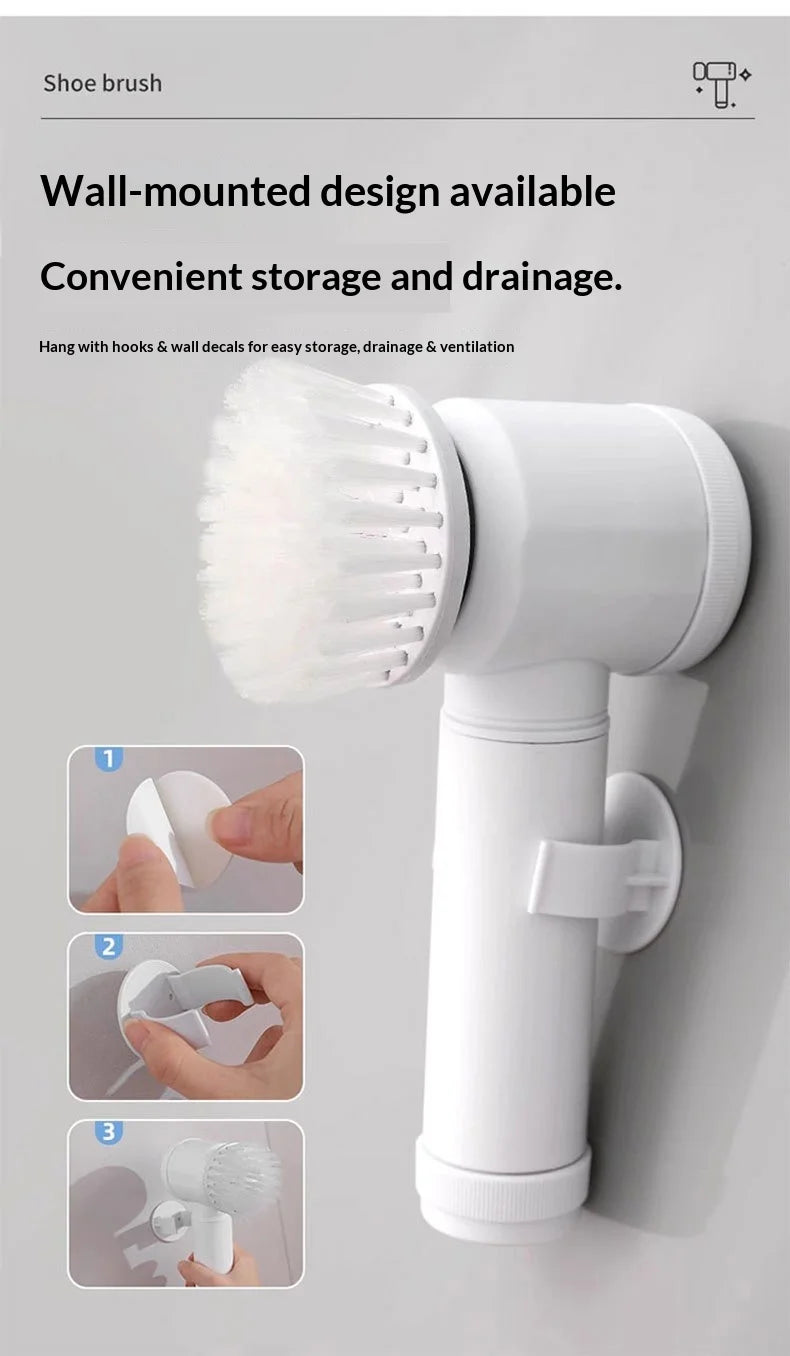 Electric Scrubber Brush Multi Use Bathroom Toilet Corner