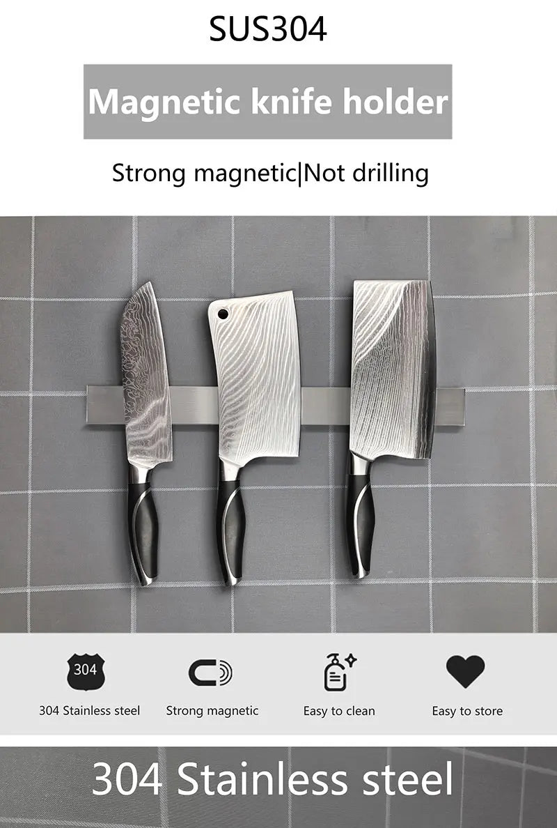 Self Adhesive Power Magnetic Knife Holder Wall Mount