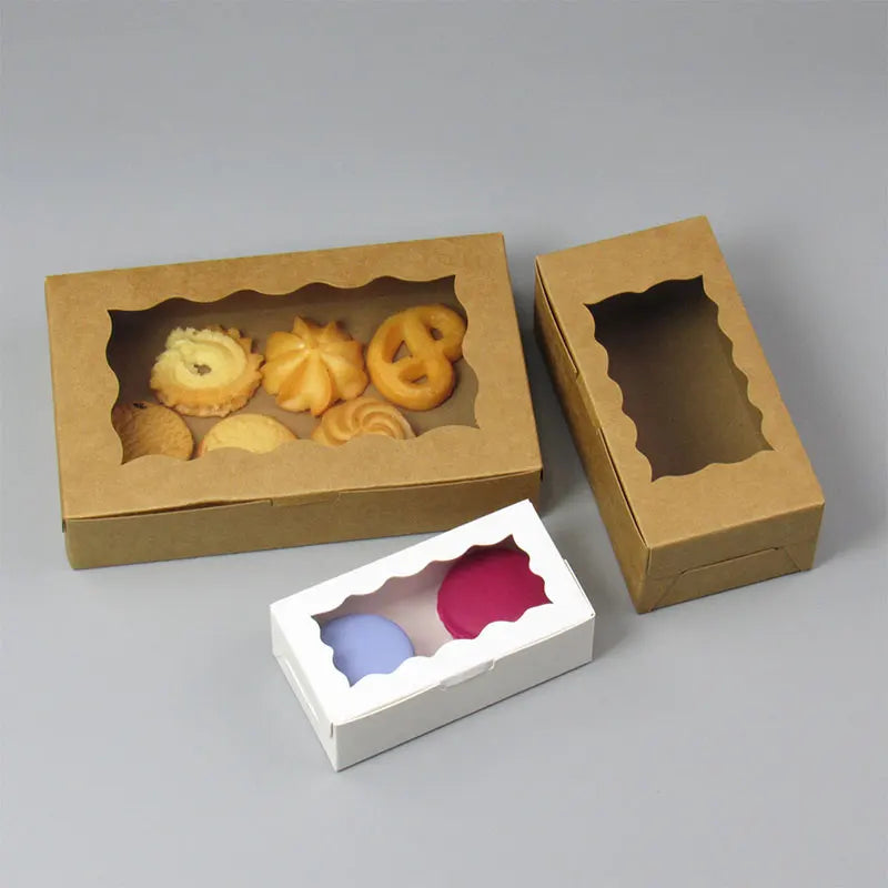 20pcs Cake Carriers Square Box Lid White Bread