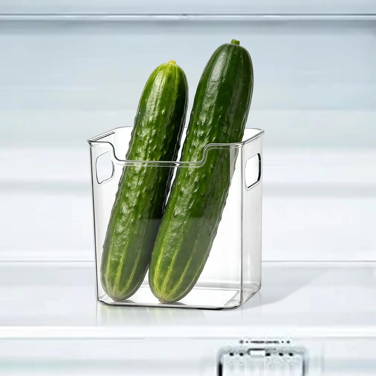 Refrigerator Bins Handles Clear Door Containers Organizer Pantry