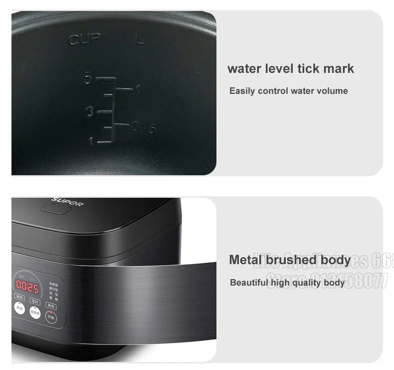 Supor 3l-5l Electric Rice Cooker Smart Soup Rice