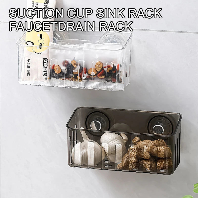 Suction Cup Sink Caddy Sponge Holder Wall Mount