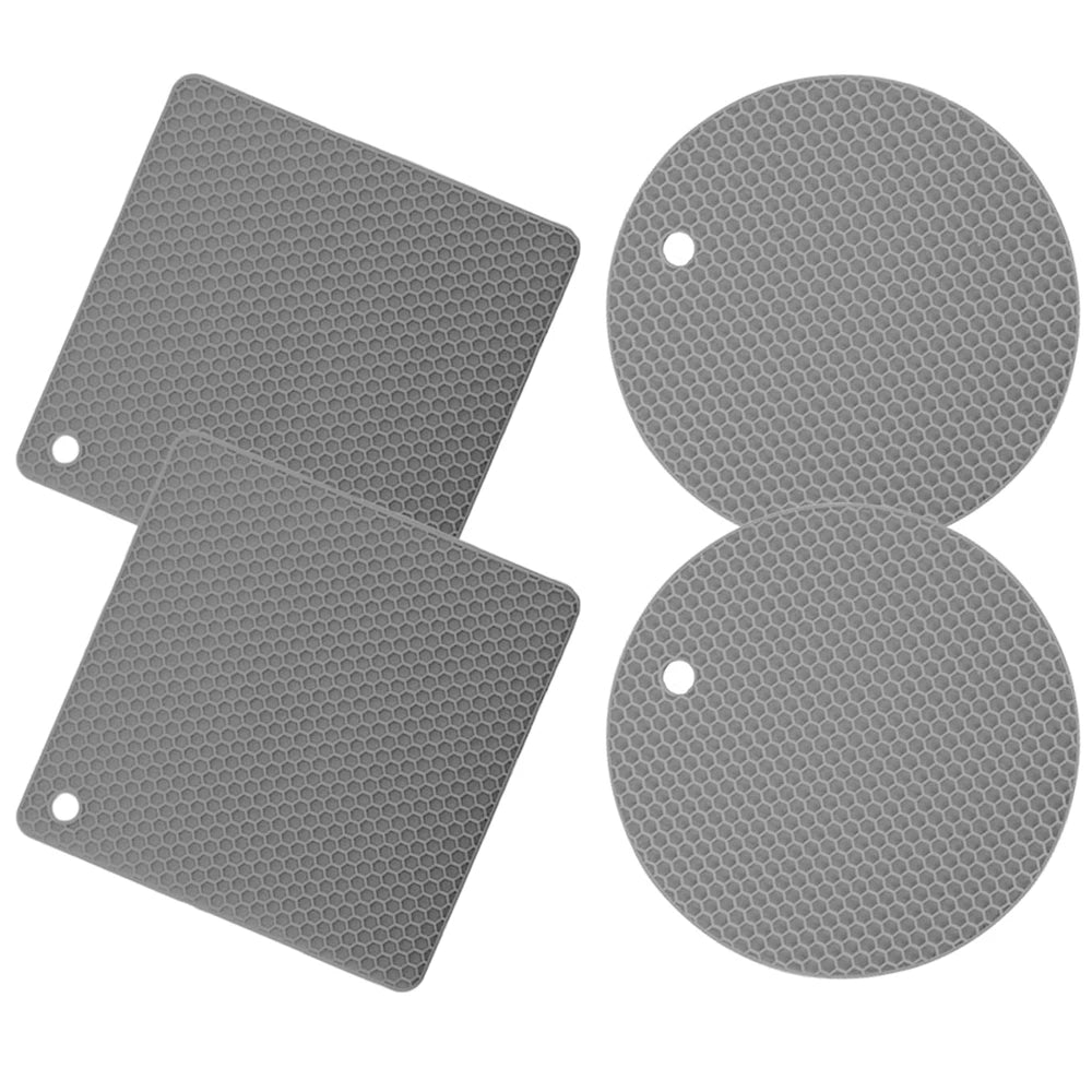 4pcs Silicone Mats Pot Holders Drying Mat Potholders