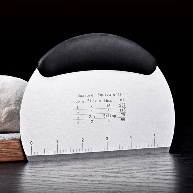 Dough Scraper Stainless Steel Pastry Dough Cutter Semicircular
