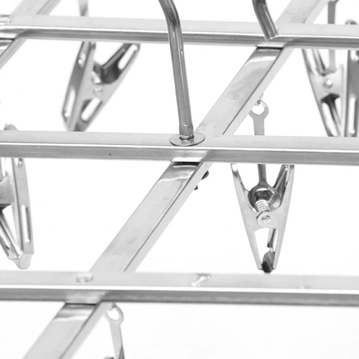 20/35 Clips Folding Drying Rack Stainless Steel Windproof