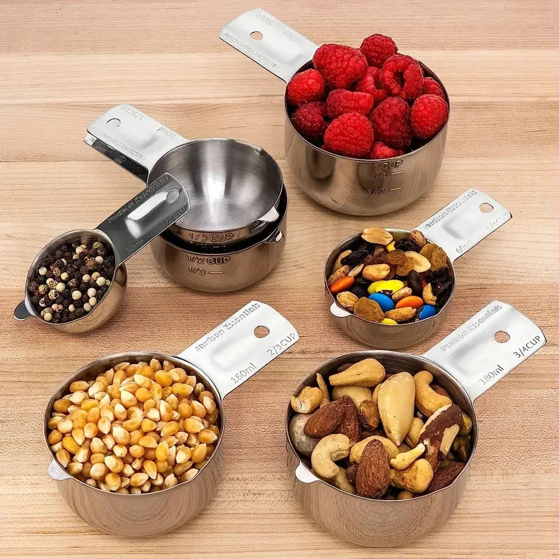 7pcs/Set Metal Measuring Cup Sets Stackable Measuring Cups