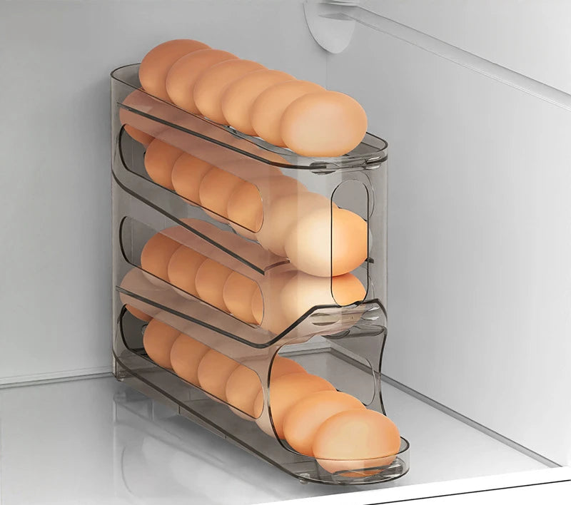 2/3/4 Tier Egg Holder Storage Container Automatic Rolling