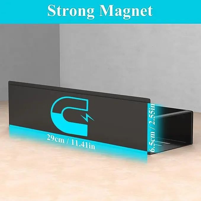 Magnetic Fridge Shelf Spice Rack Black Iron Refrigerator