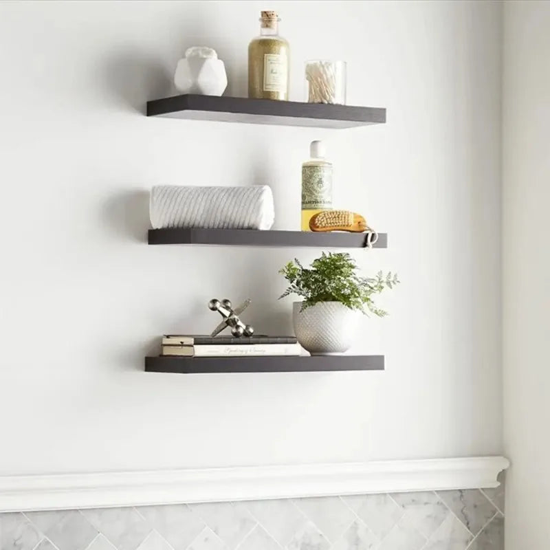 Wooden Hanging Storage Rack Durable Wall Mounted Hanging