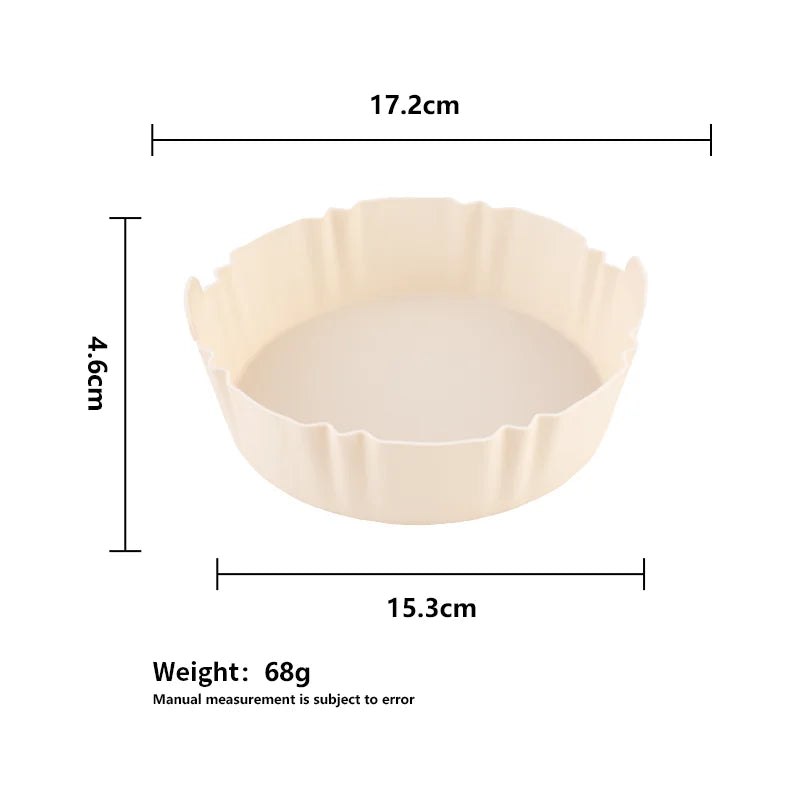 17cm Reusable Airfryer Pan Liner Silicone Air Fryers