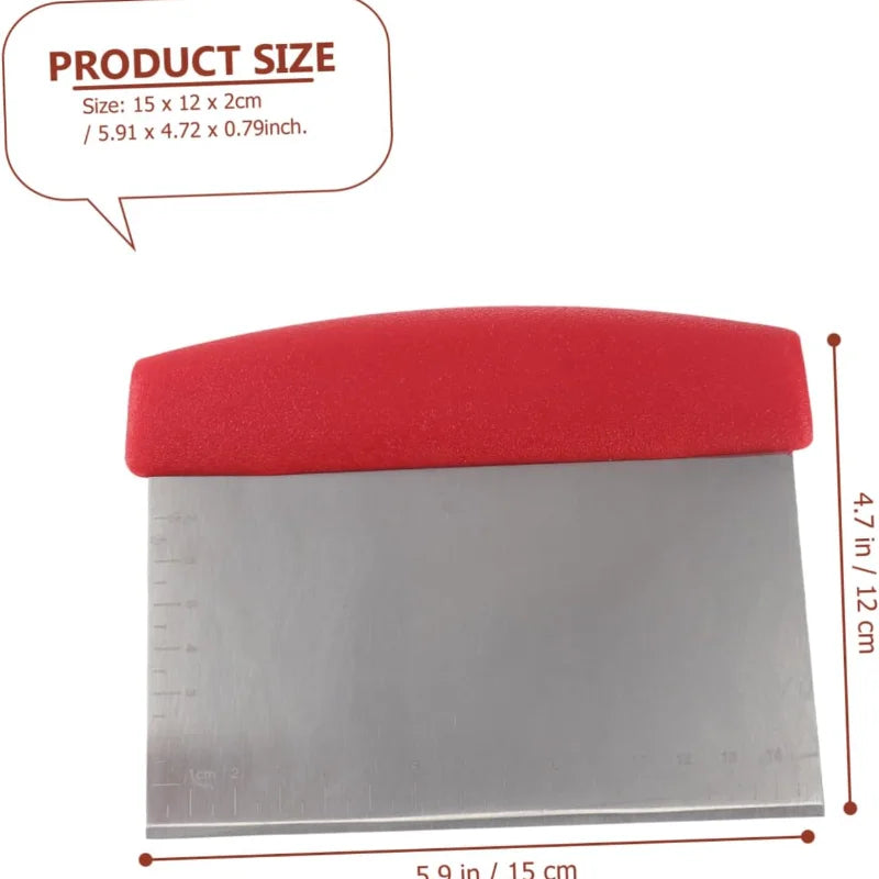 Stainless Steel Dough Scraper Chopper Silicone Handle Versatile