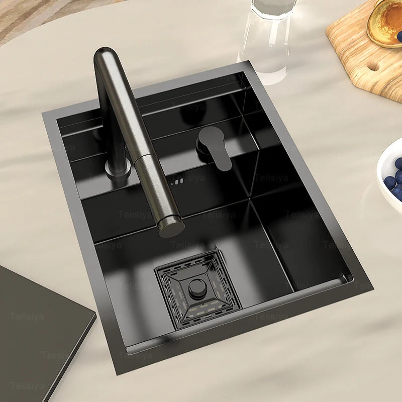 Stainless Steel Hidden Sink Lid Balcony Bar Apartment