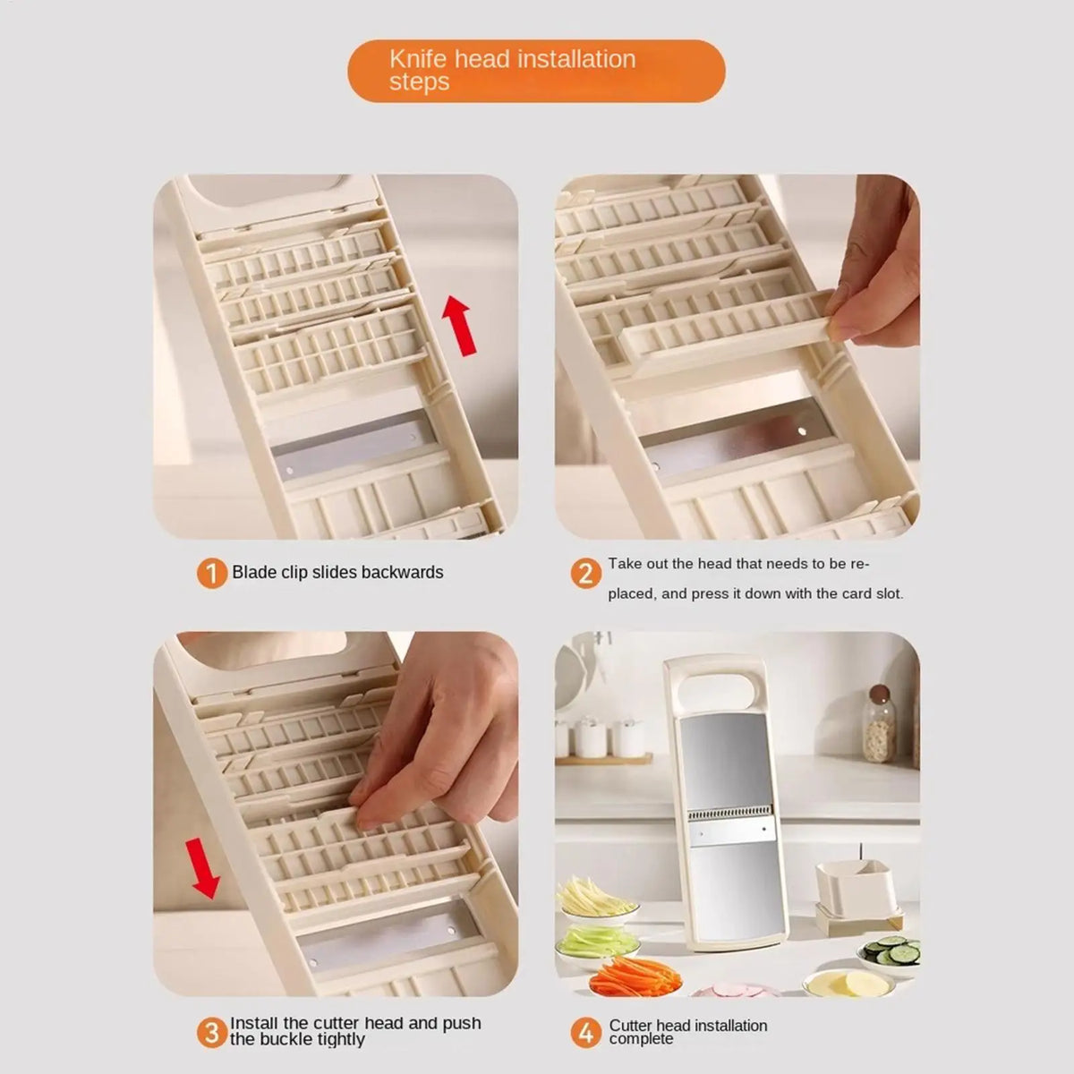 Ergonomic Handheld Vegetable Cutter Safe Food Chopper Slicer
