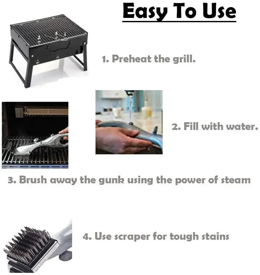 Bbq Grill Outdoor Steam Cleaning Brushes Barbecue Cleaner