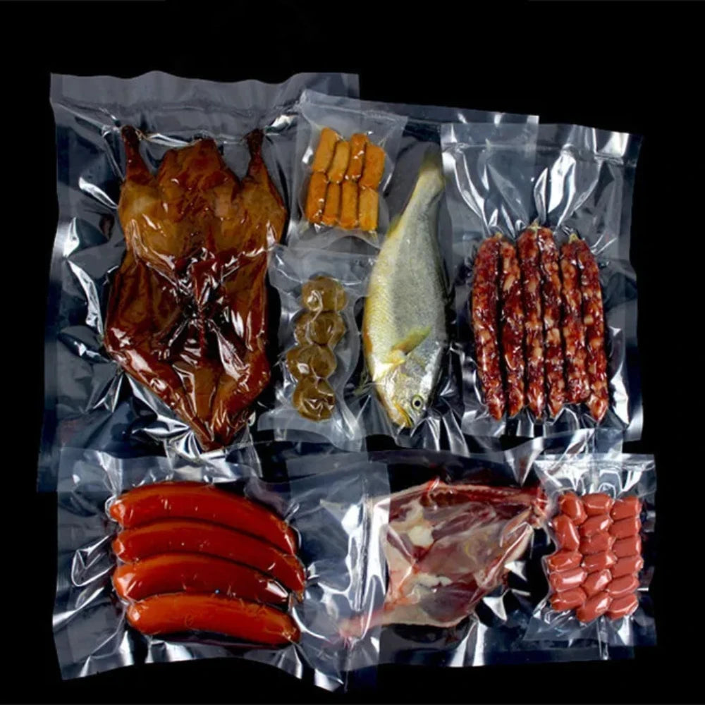100pcs Clear Transparent Vacuum Sealer Bags Food Storage