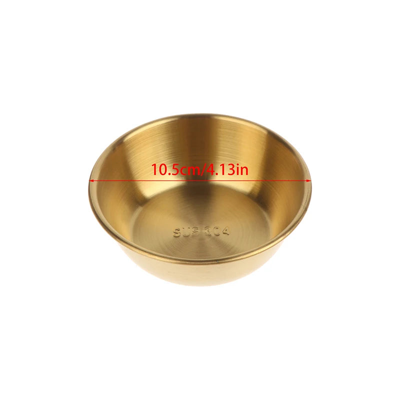 10 5/12/13cm Gold Stainless Steel Salad Bowls Fruit