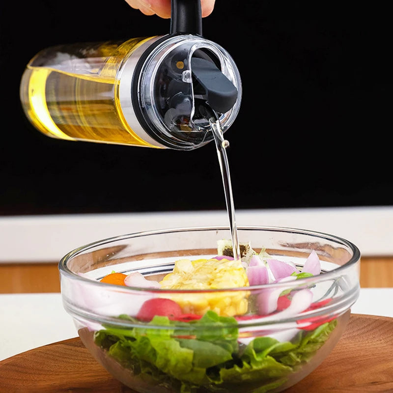 2pcs Cooking Seasoning Bottle Dispenser Sauce Bottle Glass