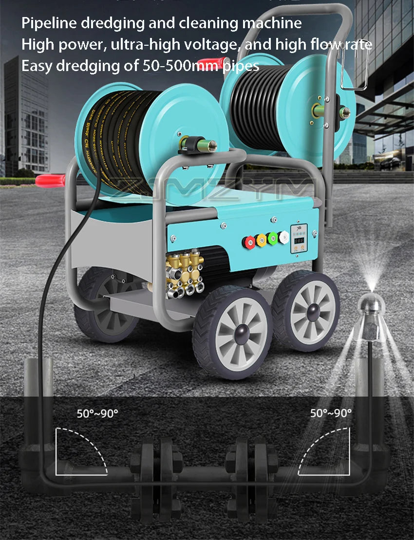 220v Sewer High-Pressure Pipeline Dredging Cleaning Machine