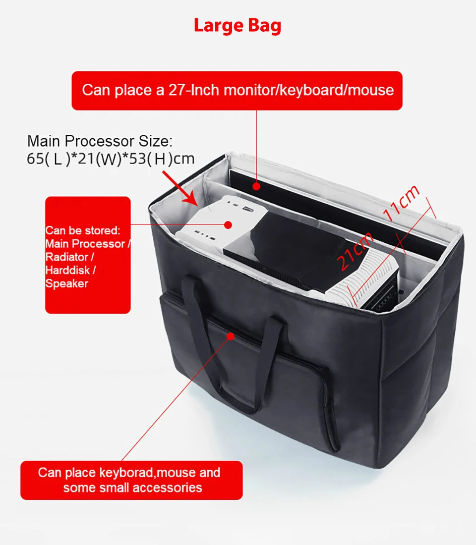 Desktop Gaming Pc Computer Bag Travel Carrying Case