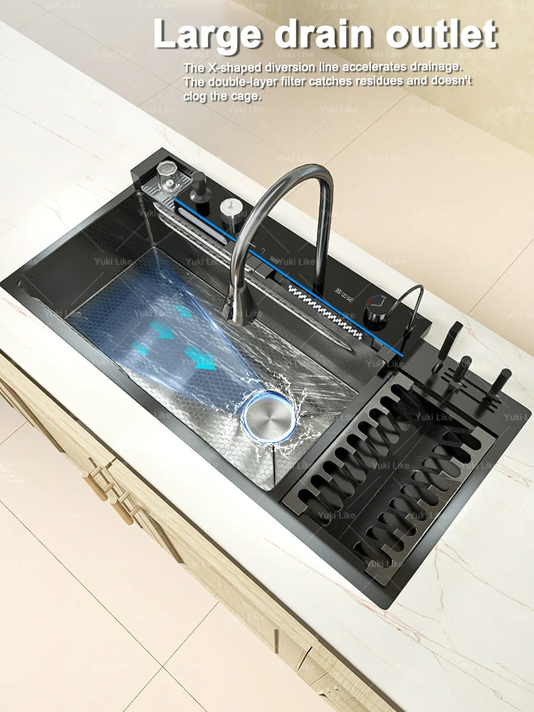 Stainless Steel Waterfall Sink Various Styles Sinks Digital