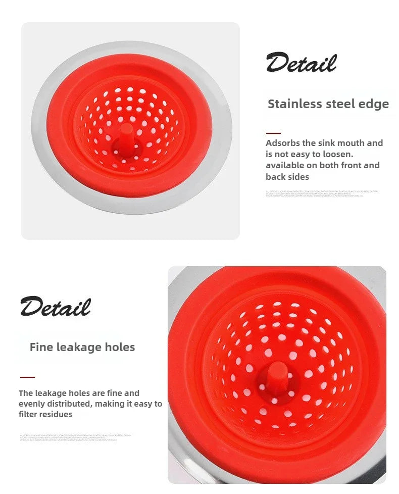 Silicone Floor Drain Drains Filter Screen Anti Clogging