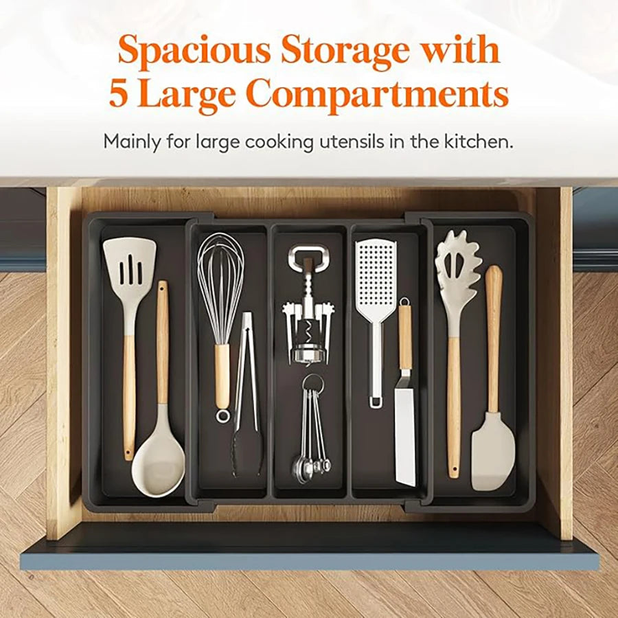 Expandable Cooking Utensil Tray Utensil Organizer Drawers