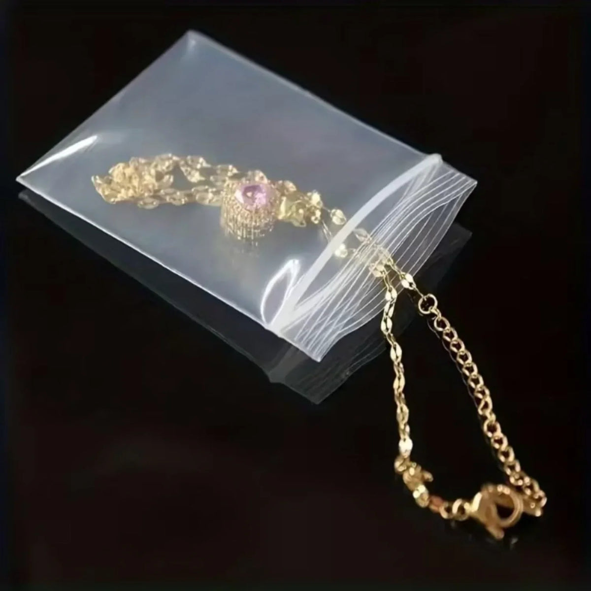 100-600pcs Small Zip Lock Plastic Bags Reclosable Transparent
