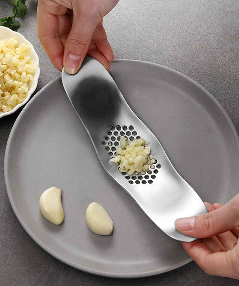 Garlic Press Rocker Stainless Steel Garlic Crusher Chopper