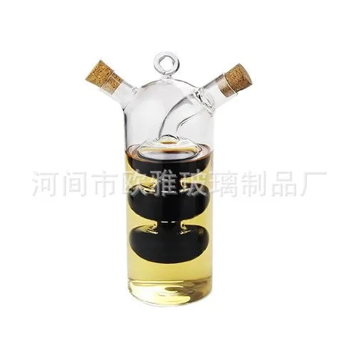 2-In-1 Double Layer Bottle Sauce Oil Vinegar Glass
