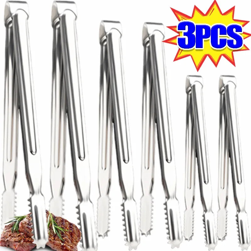 Barbecue Clip Stainless Steel Bbq Tongs Salad Food