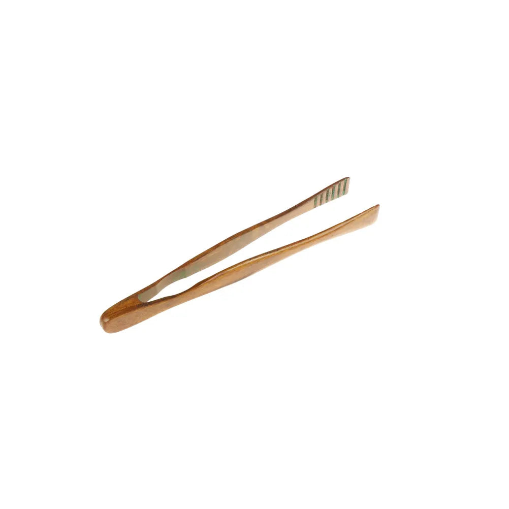 1pc Bamboo Cooking Tongs Food Bbq Salad Bacon
