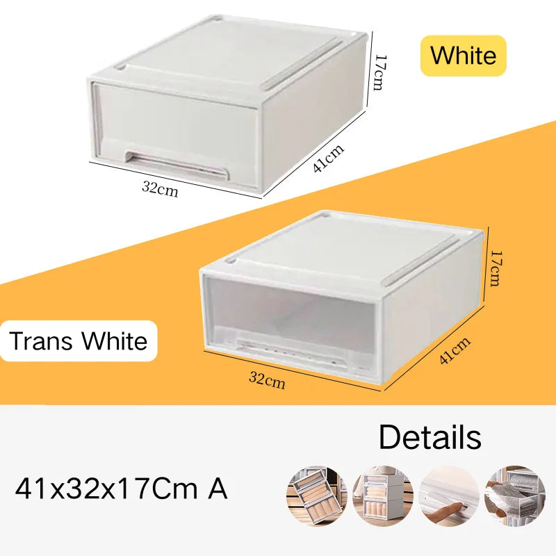 Stacking Storage Drawer Boxes Large Capacity Wardrobe Drawer
