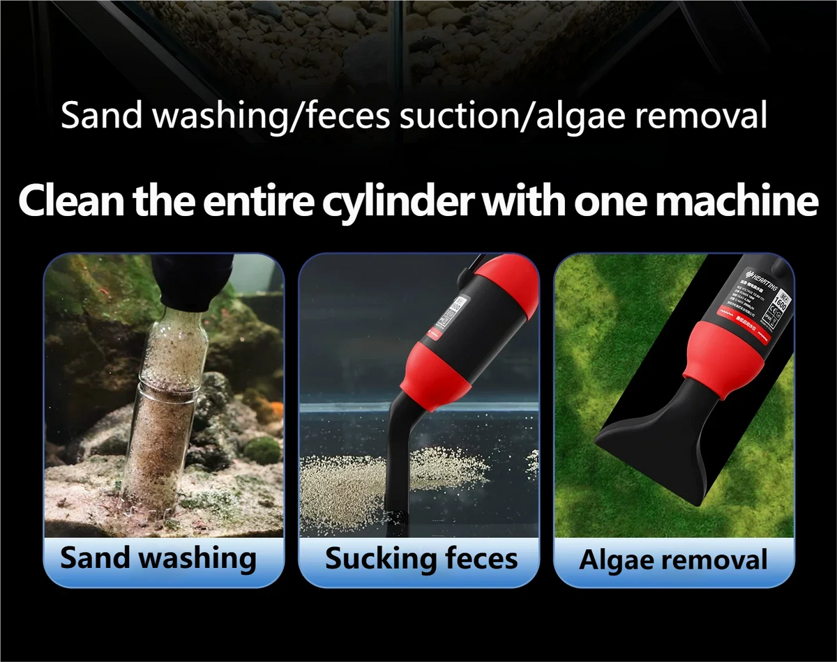 Rechargeable Electric Aquarium Water Changer Gravel Cleaning Pump