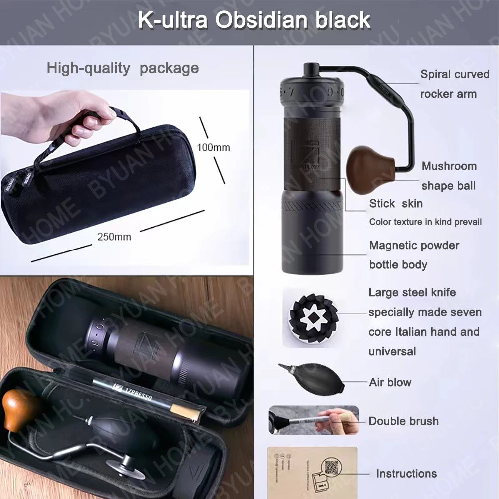 1zpresso Kultra Super Cool Dark Black Coffee Grinder
