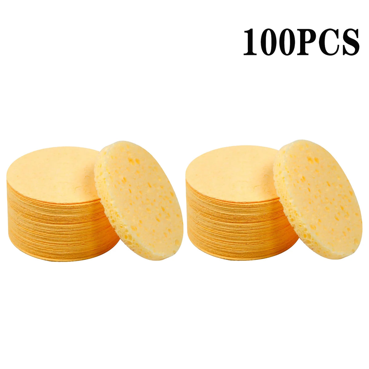 50-1000pcs Compress Face Wash Puff Natural Wood Pulp