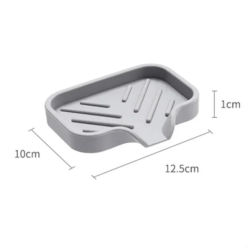 Sink Silicone Tray Drain Soap Sponge Storage Holder