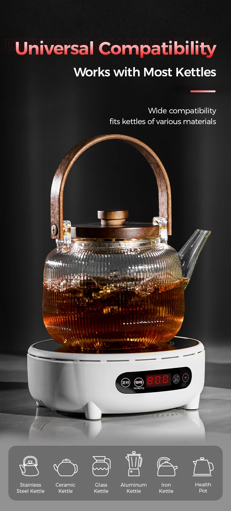 Ikape Espresso Moka Pot Infrared Ceramic Hob 220v