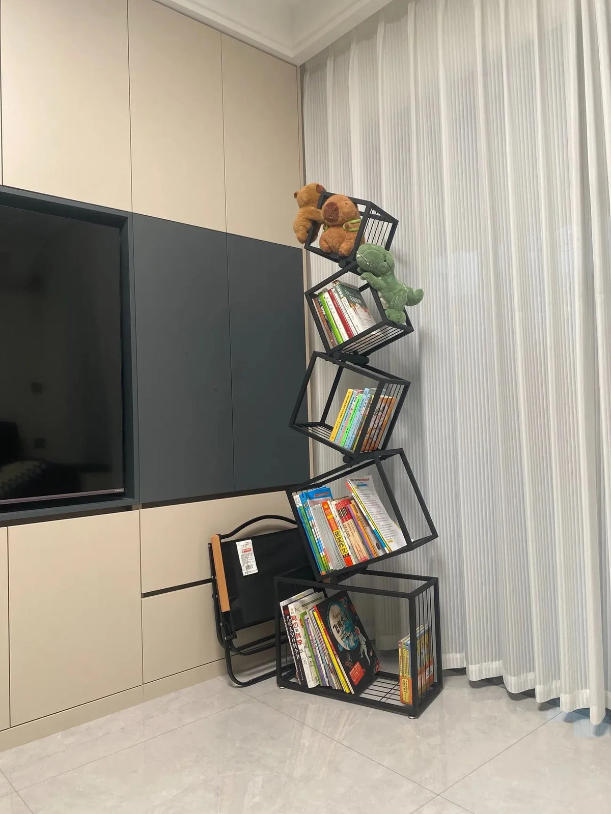Modern Living Room Decor Iron Art Shelf Office