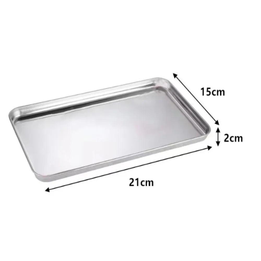 Food Grade Stainless Steel Tray Rust Resistant Rectangular