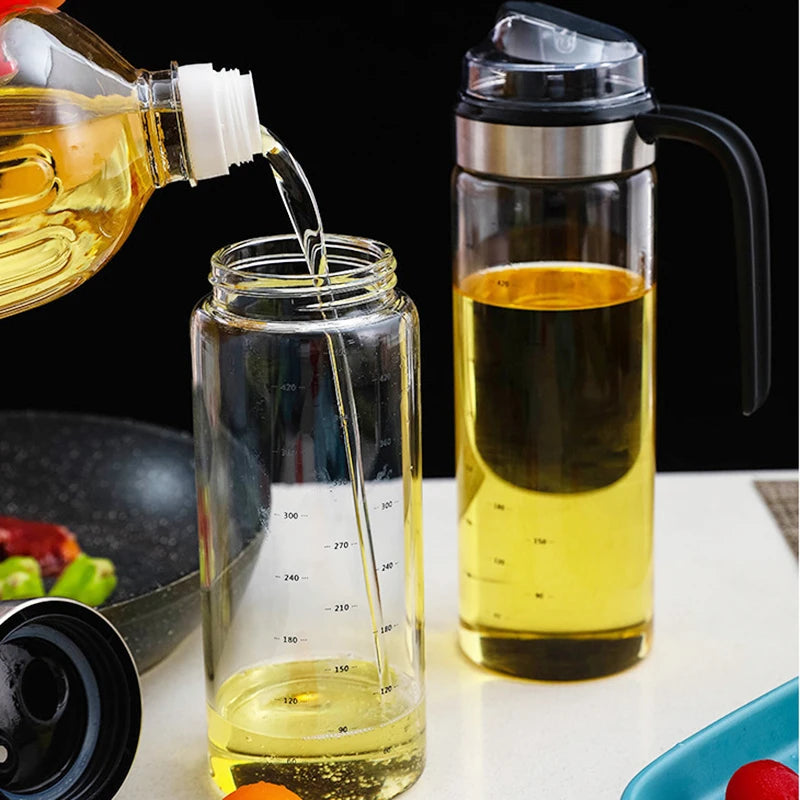 2pcs Cooking Seasoning Bottle Dispenser Sauce Bottle Glass
