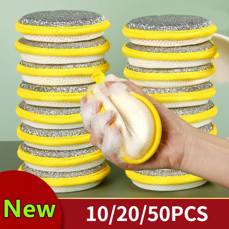 10/20/50pcs Double Side Dishwashing Sponge Dish Washing Brush