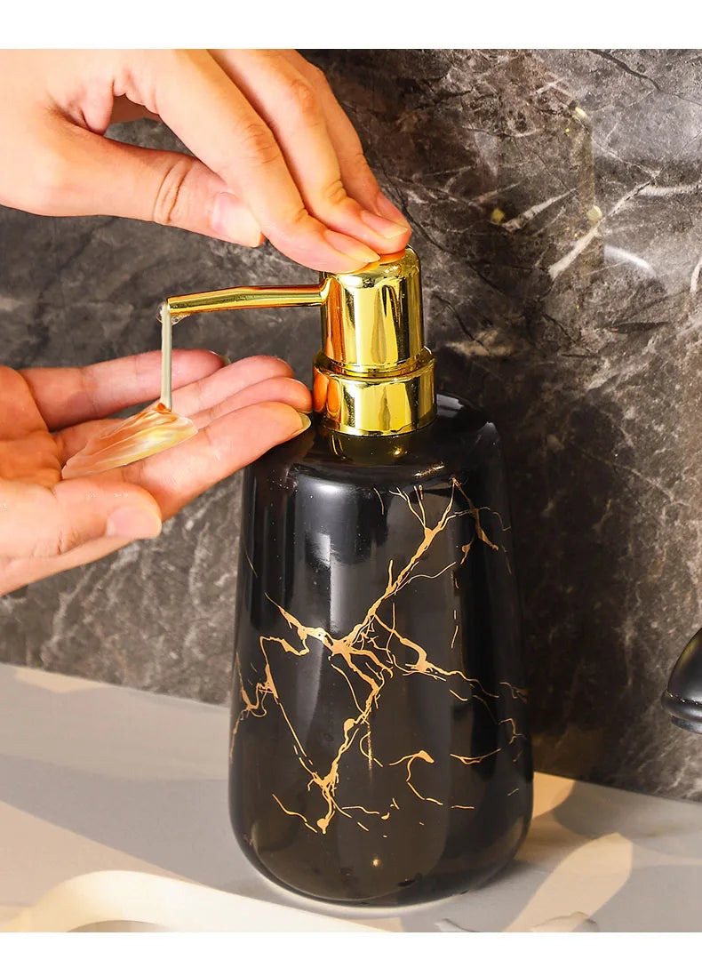 Creative Marble Texture Ceramic Toothbrush Cup Bathroom Soap