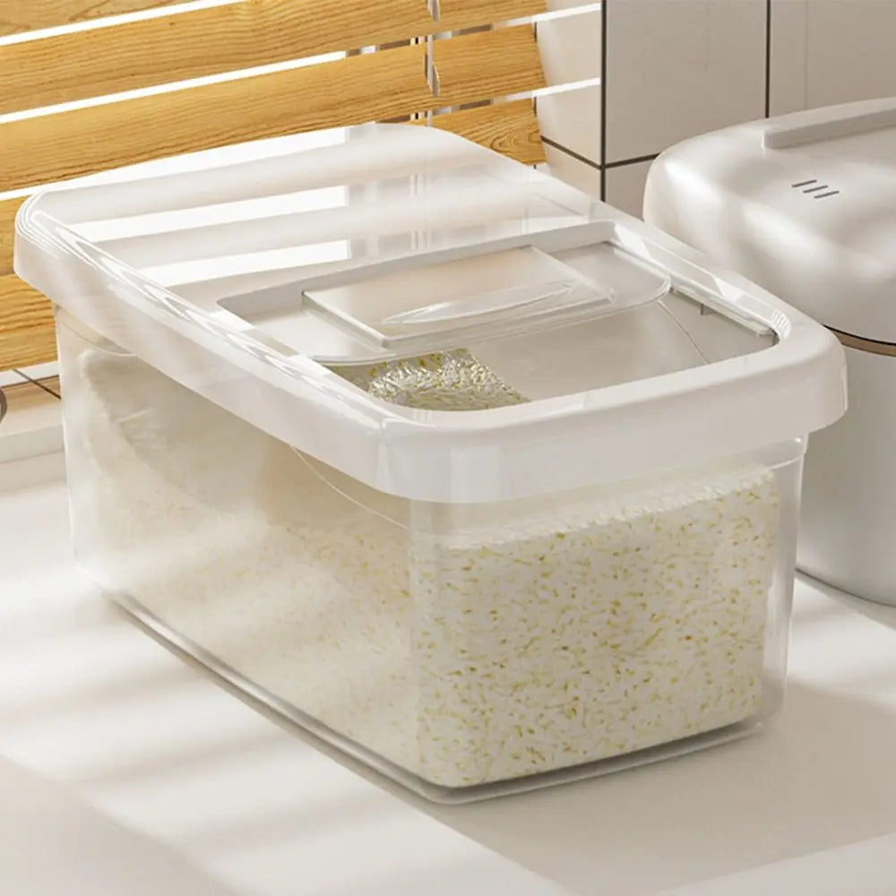 Moisture-Proof Rice Bucket Large Capacity Transparent Rice Grain