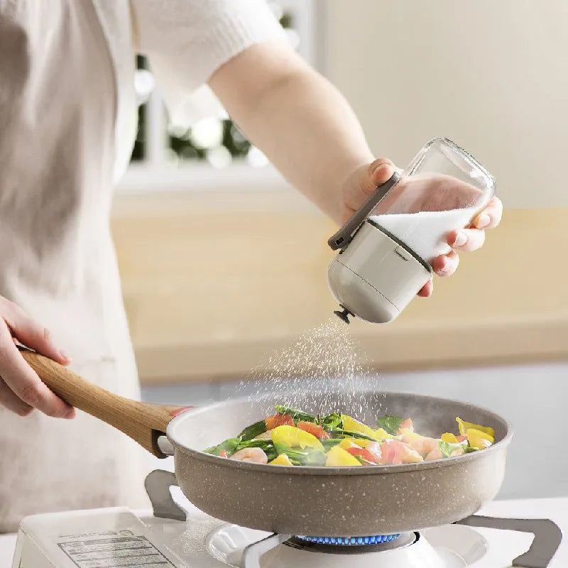 3pcs Ceramic Spice Container Storing Salt Sugar Pepper