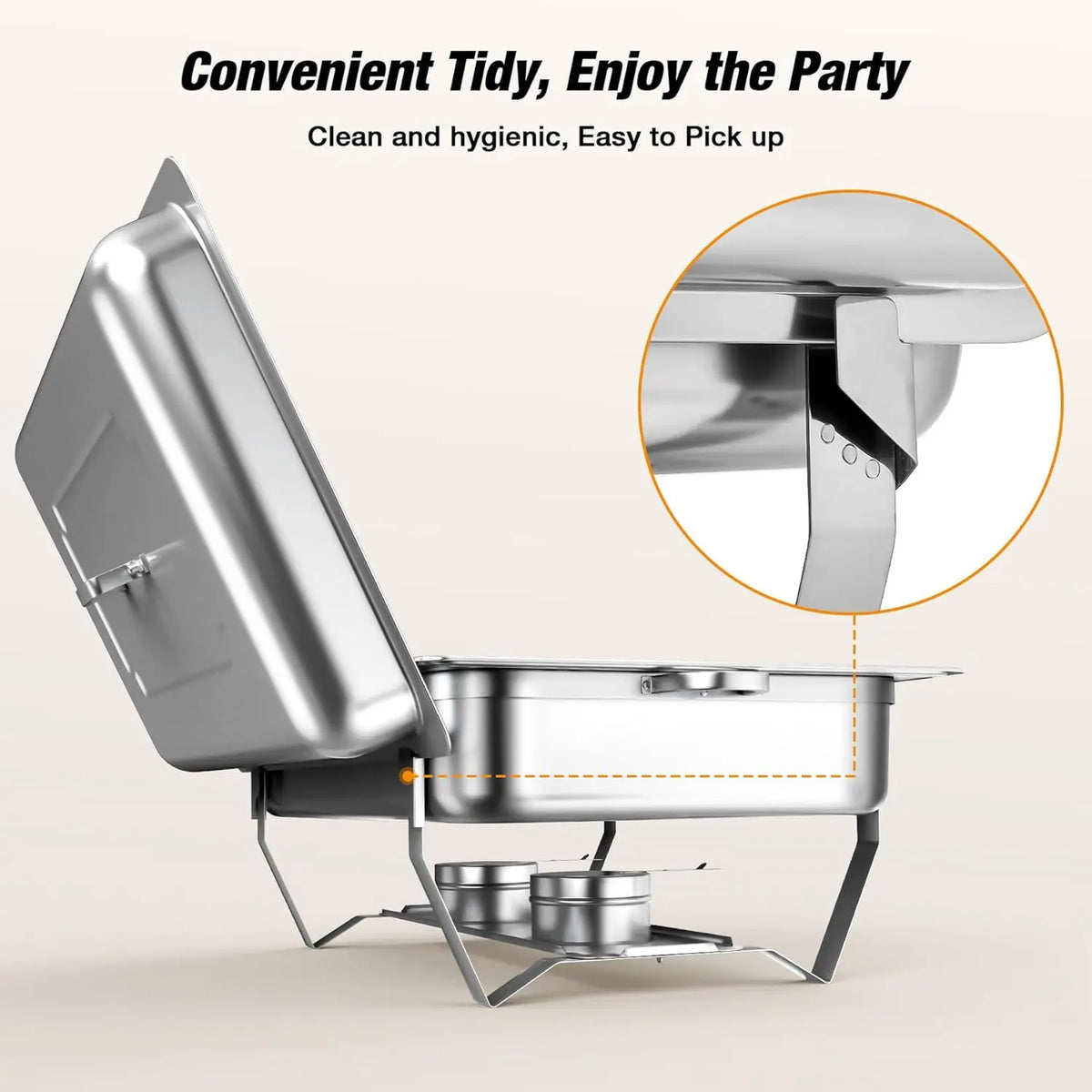 2/4/6 Pack 8qtchafing Dish Buffet Stainless Steel Food