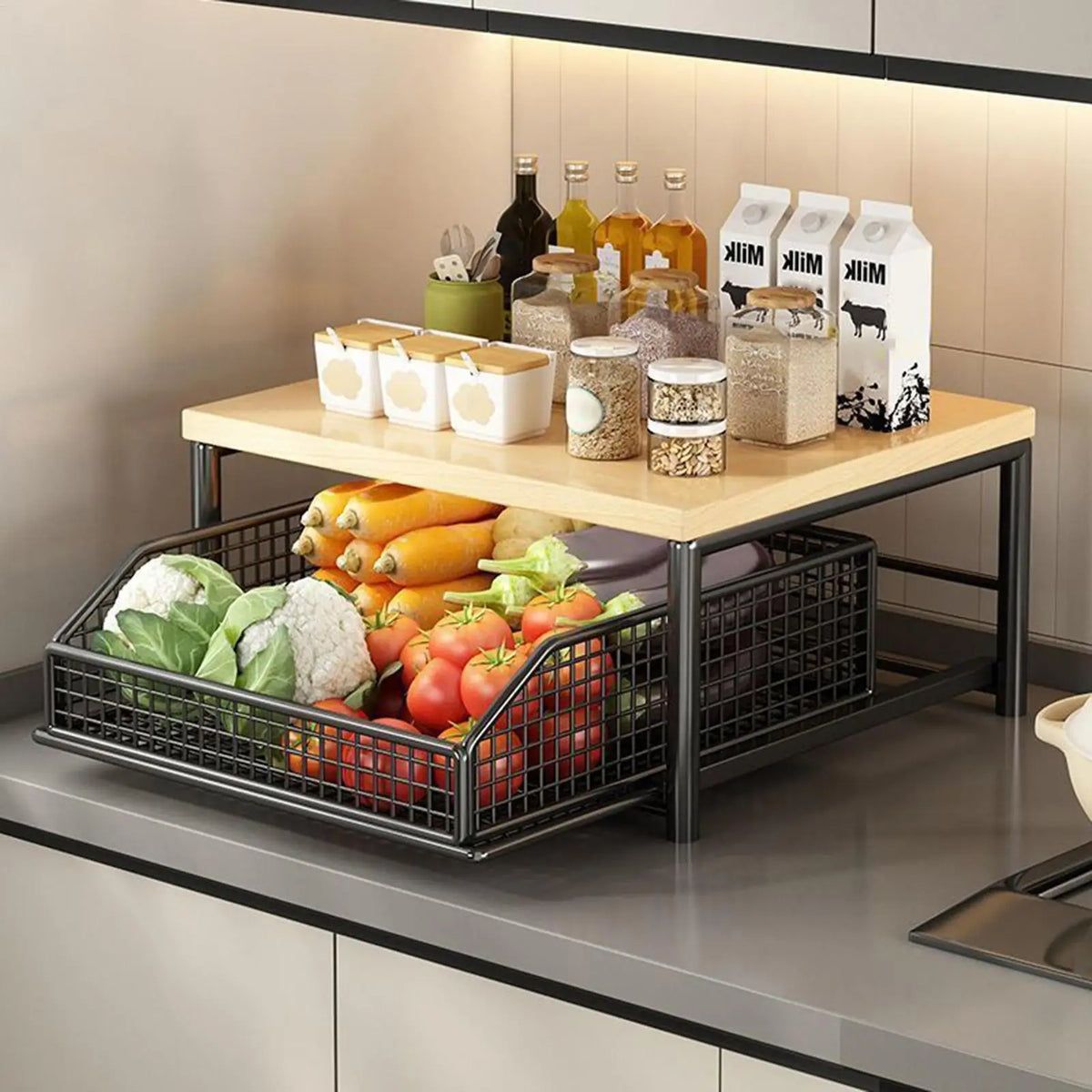 Countertop Organizer Multi-Use Shelf Microwave Spices Coffee