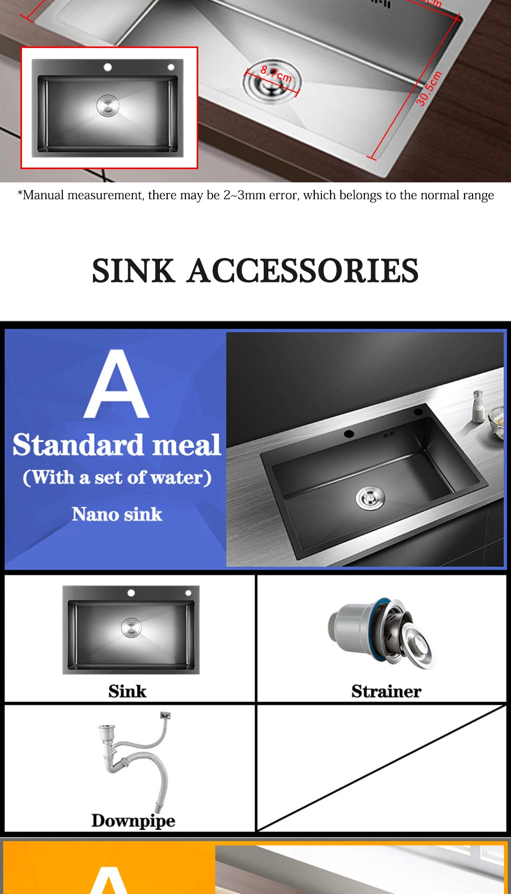 Dqok Stainless Steel Sink Slot Dish Basin Sink