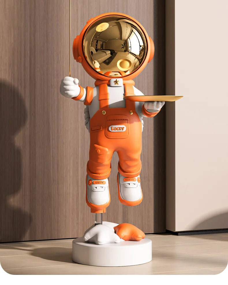 Decor Astronaut Statues Tray Storage Rack Art Ornaments
