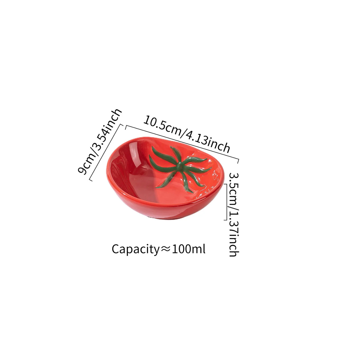Sauce Dish Vegetable Shaped Ceramic Dipping Bowl Mini
